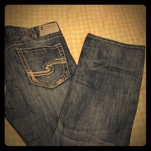 Men’s Silver Denim Jeans 38x34